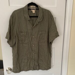 Panama Jack 100% Linen European Grown Flax Short Sleeved Shirt XL